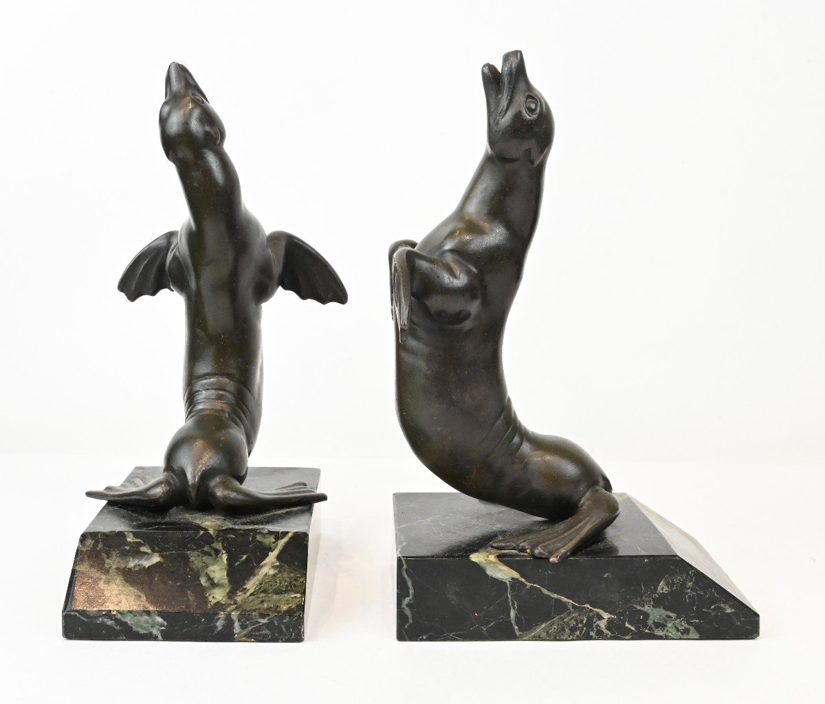 Pair Of Bookends Seals - France 1920s-photo-4